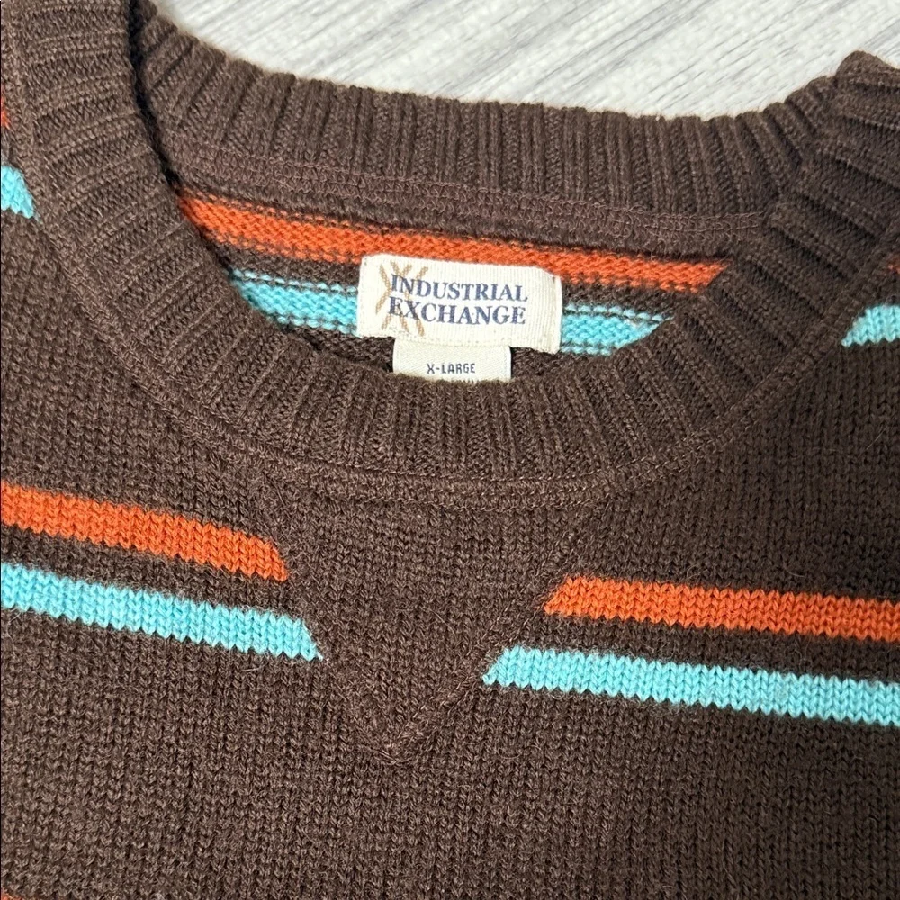 Industrial Exchange Striped Sweater Wool Blend Size XL